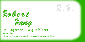 robert hang business card